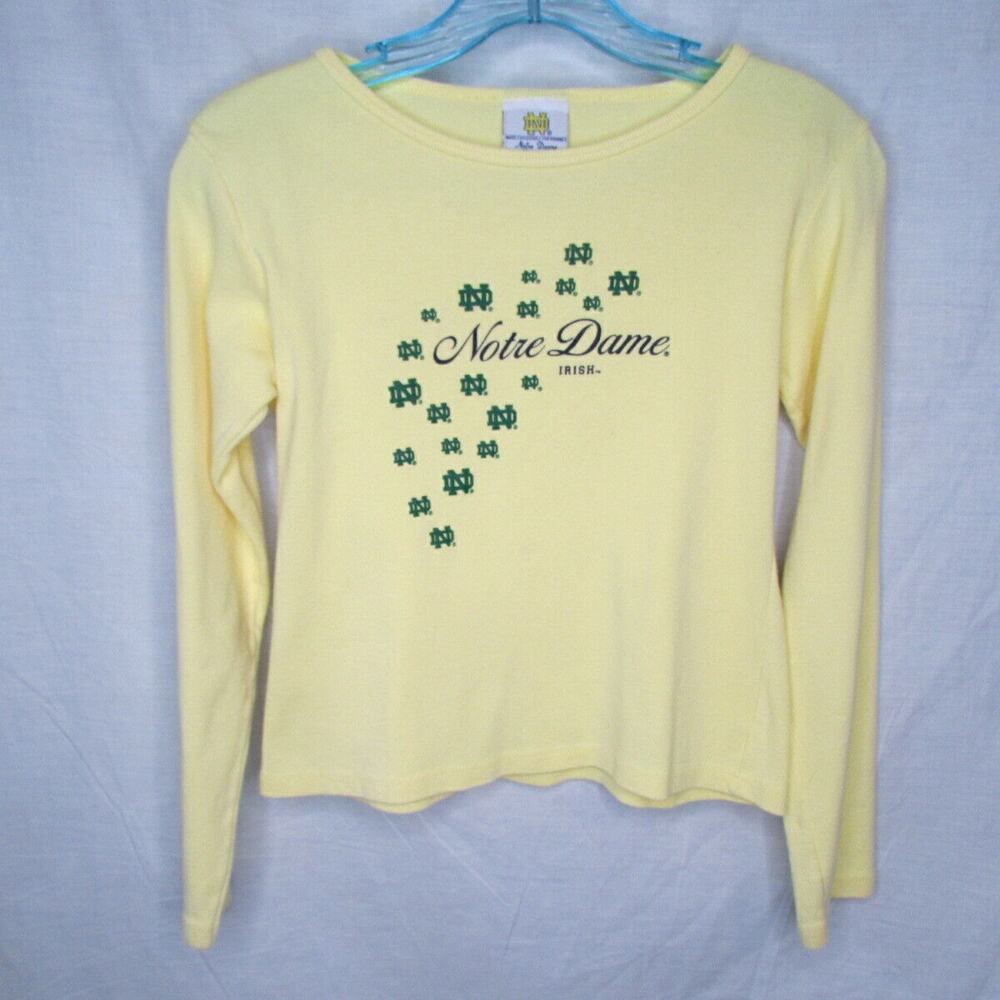 University of Notre Dame Irish Cotton Shirt Womens Small USA Made Vintage